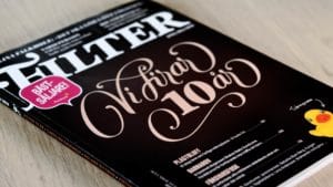 Printed lettering cover for Magasinet Filter