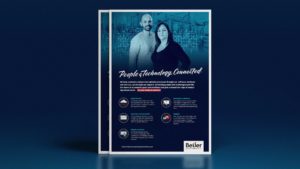 Ad design with tagline for Beijer Electronics.