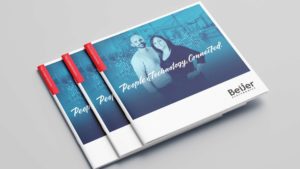 Brochure design with tagline for Beijer Electronics.