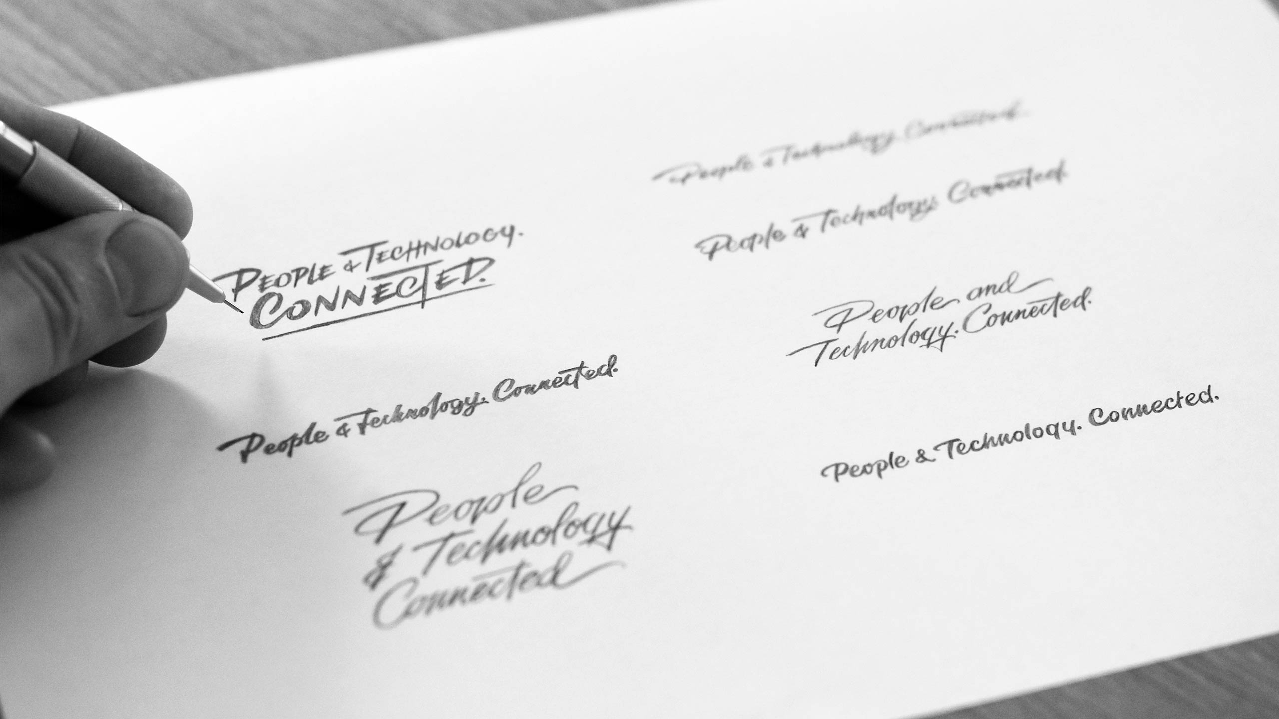 Sketches for Beijer Electronics tagline. 
