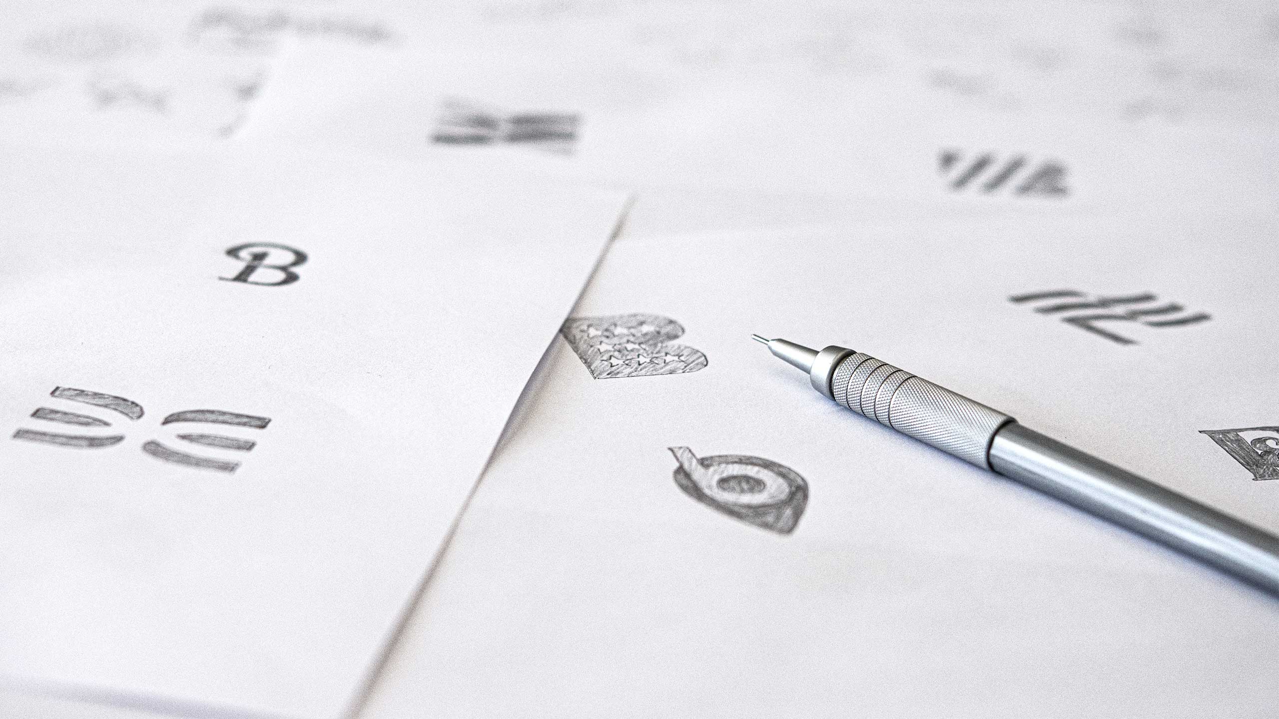 Hand-drawn sketches for Booking Elite. 
