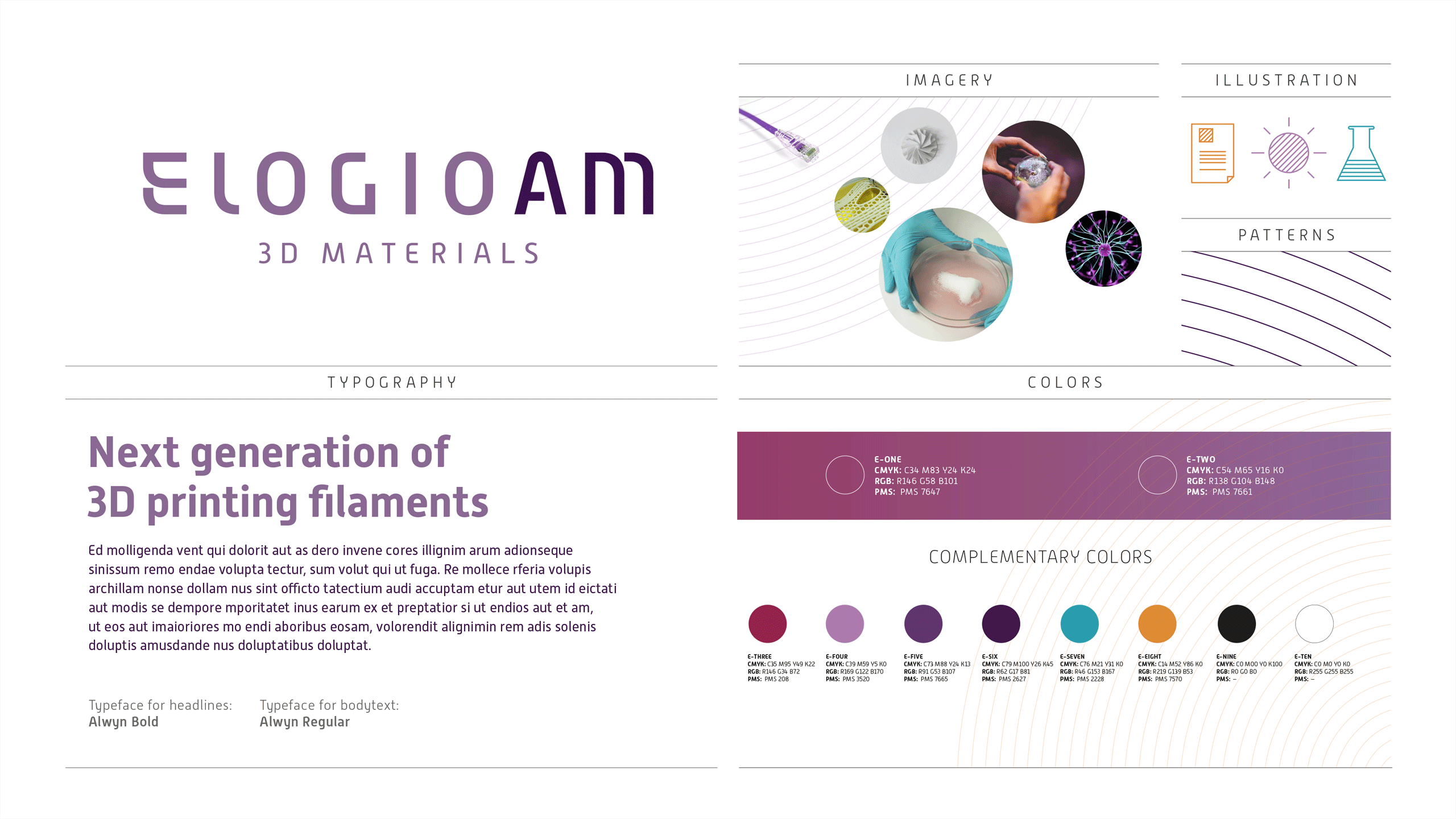 Overview of visual identity for ElogioAM.