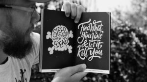 Lettering design in Typism book.