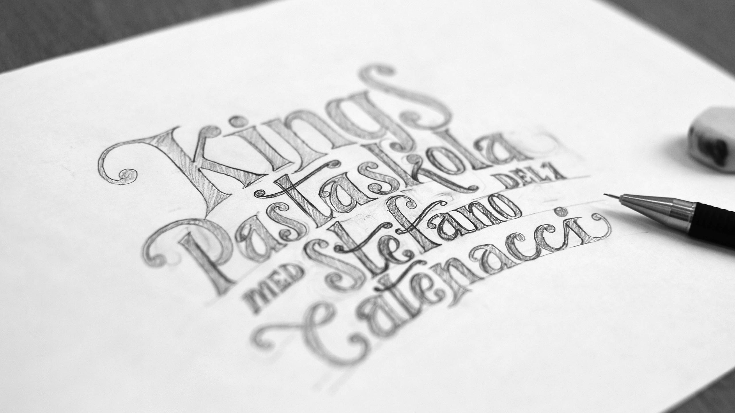 Sketch for King Magazine.