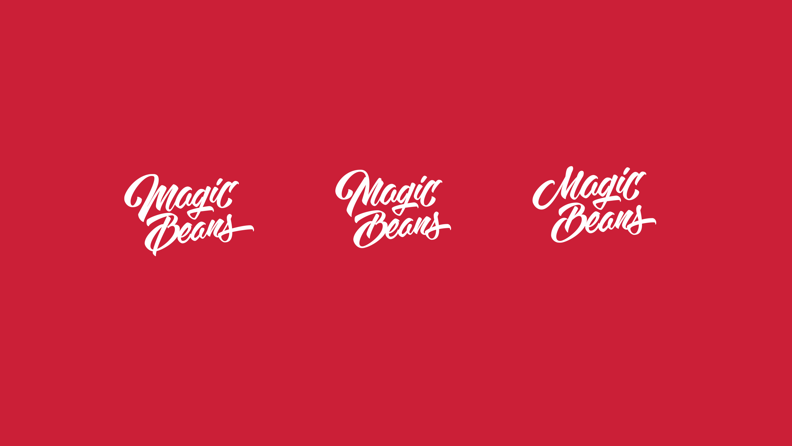Two-row logo options for Magic Beans