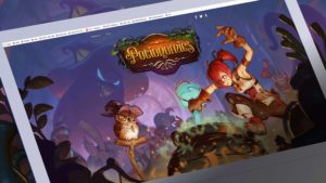 Game screen shot with final logo for Potionomics