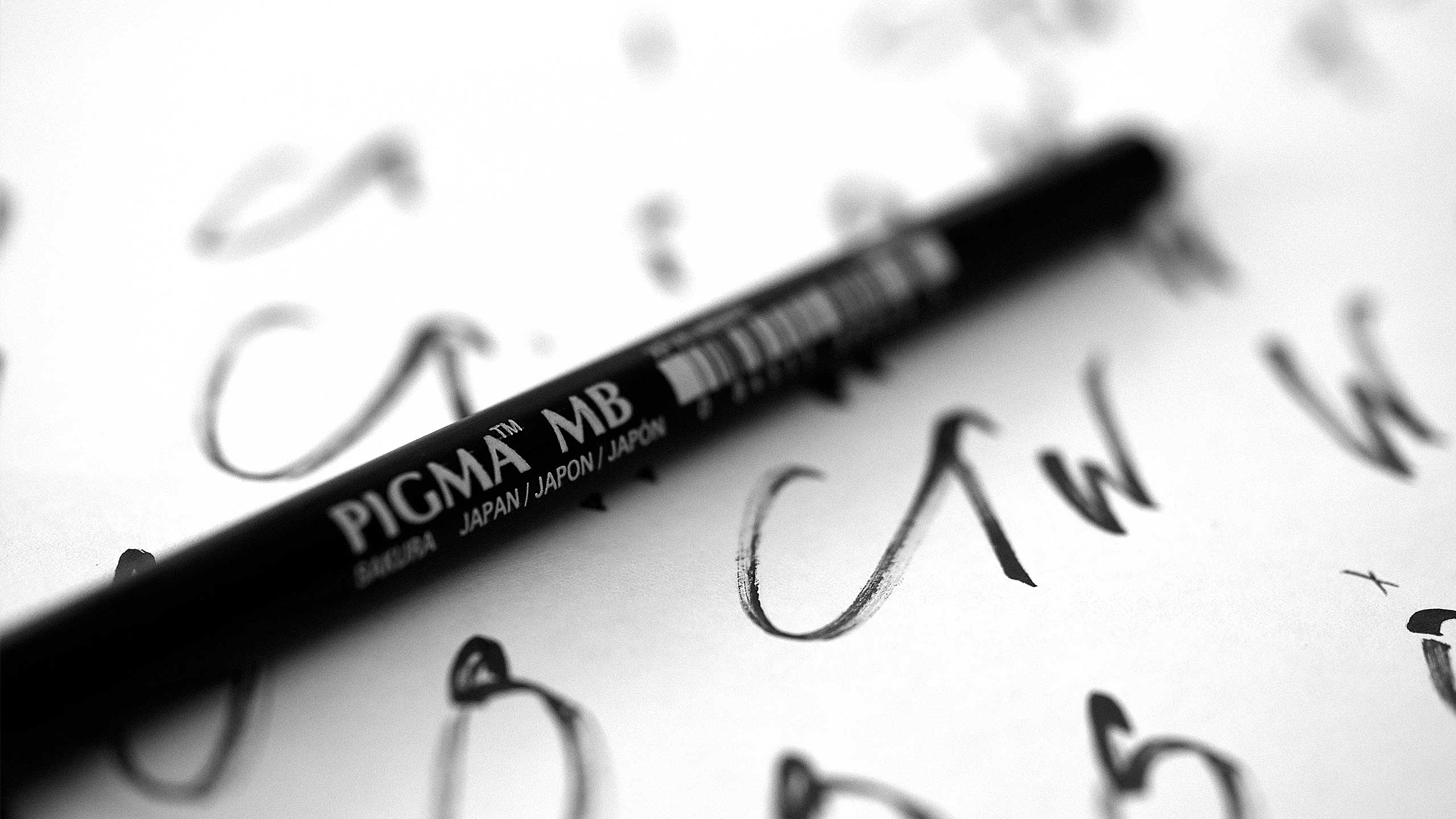 Used brush pen for Two Tales.