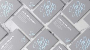 Business cards for Two Tales.