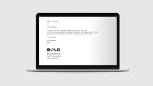 Email signature mockup for Bold.