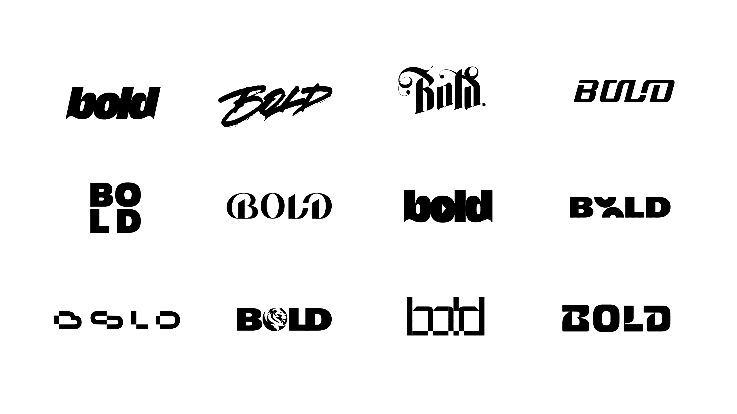 Logo drafts for Bold.