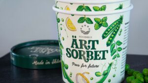 Printed packaging, close-up.