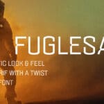Marketing image for the font Fuglesans, concept image.