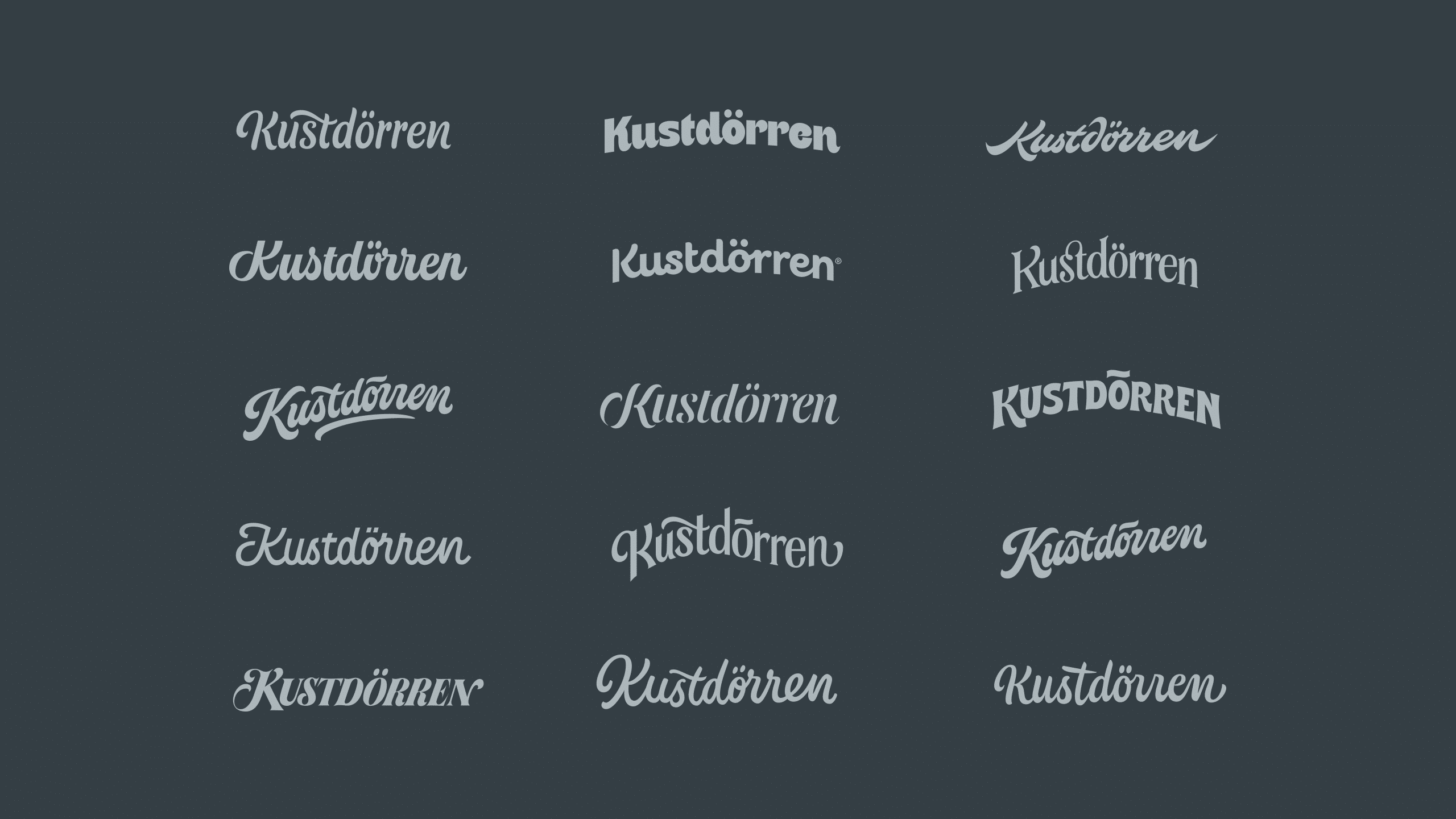 Digital logo drafts for Kustdörren
