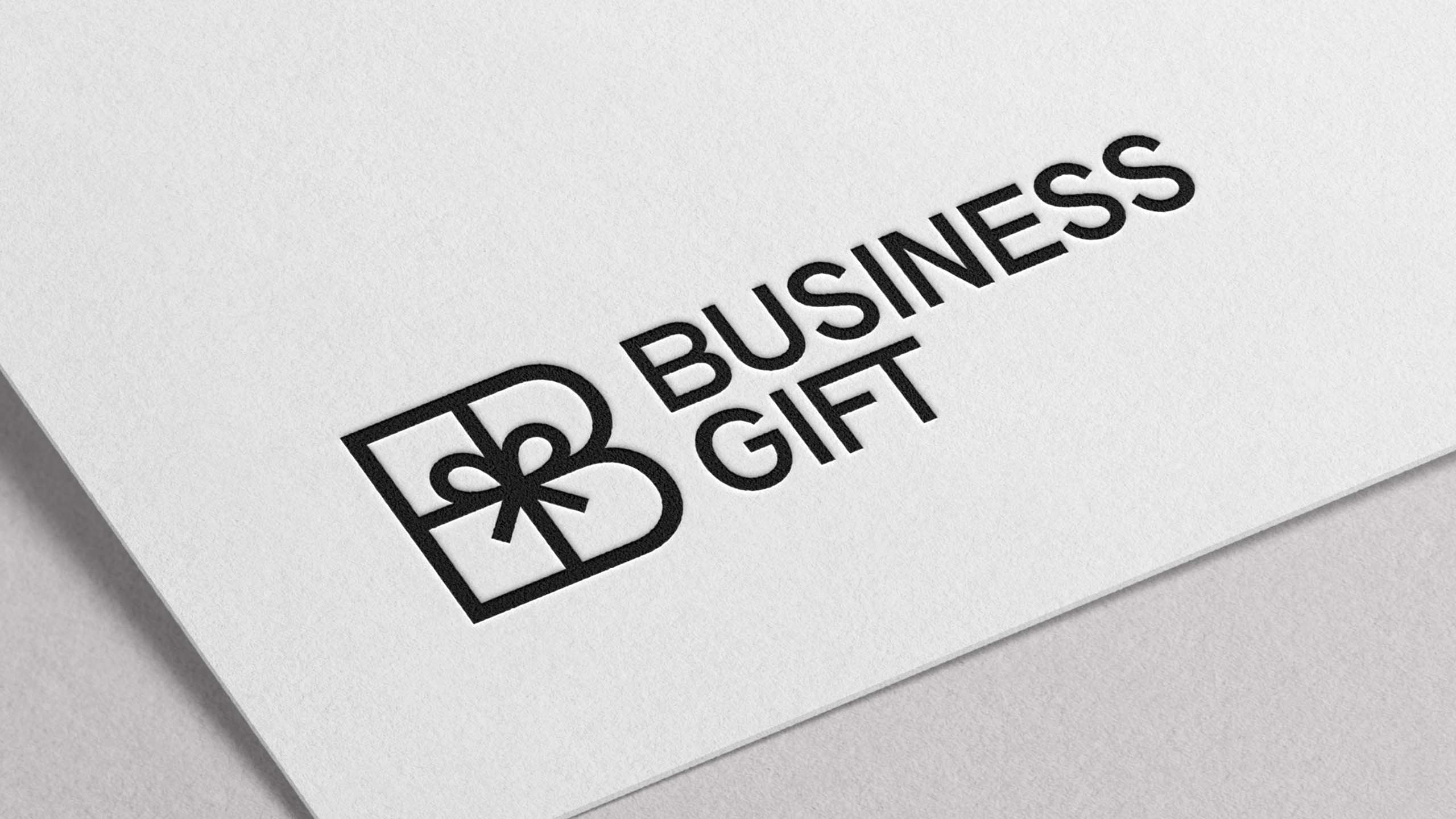 Closeup of the Business Gift logo.