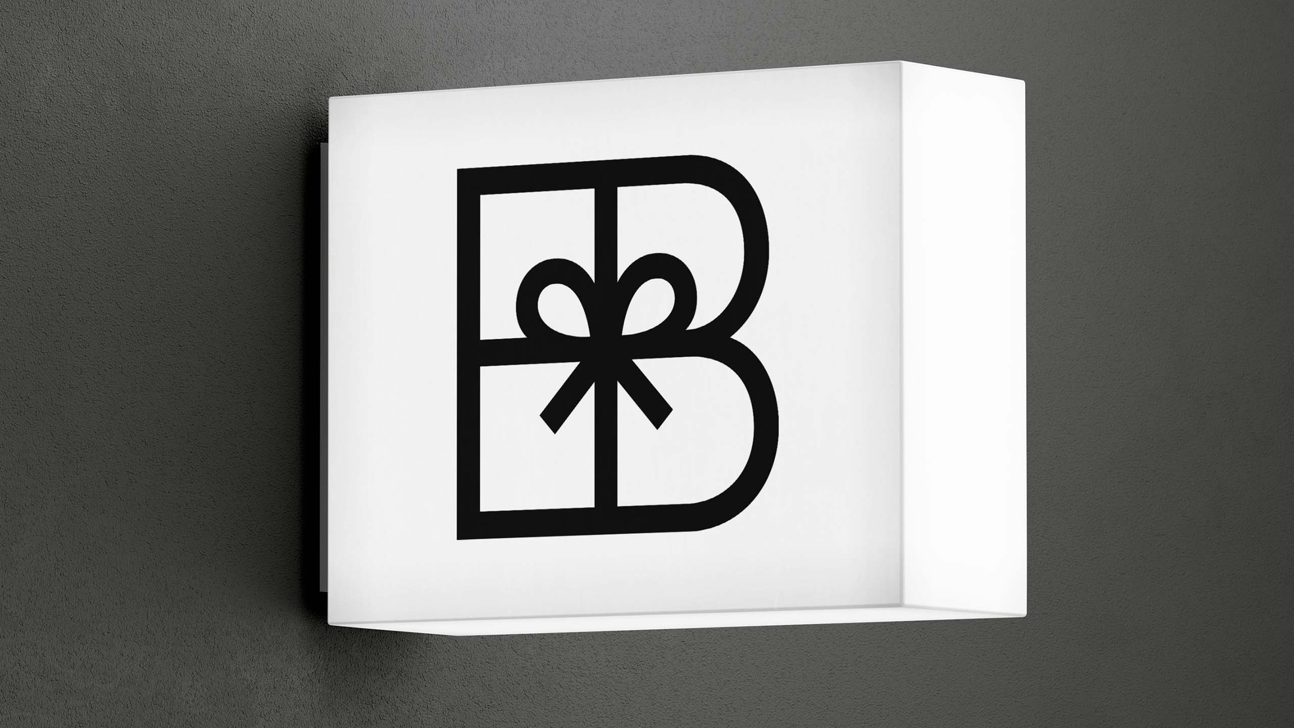 Sign with the Business Gift logo symbol.
