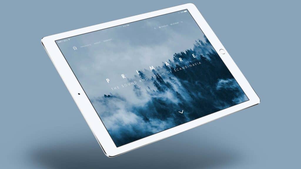 The new identity on the Primare website.